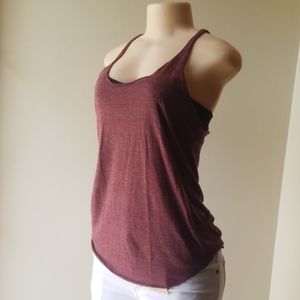 Forever 21 Racerback Maroon Skater Tank Top